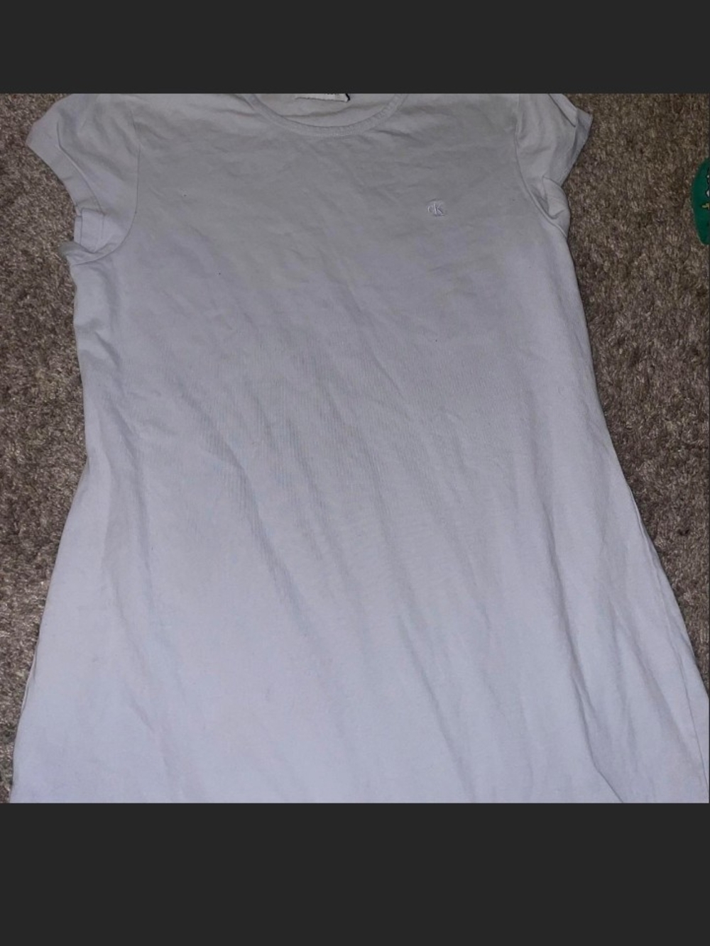 Calvin Klein White Short Sleeve Tee Dress
